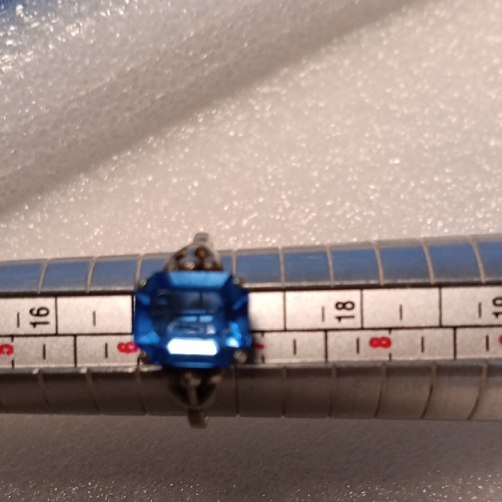 1964 Sarah Coventry Blue Square-Cut Topaz Ring